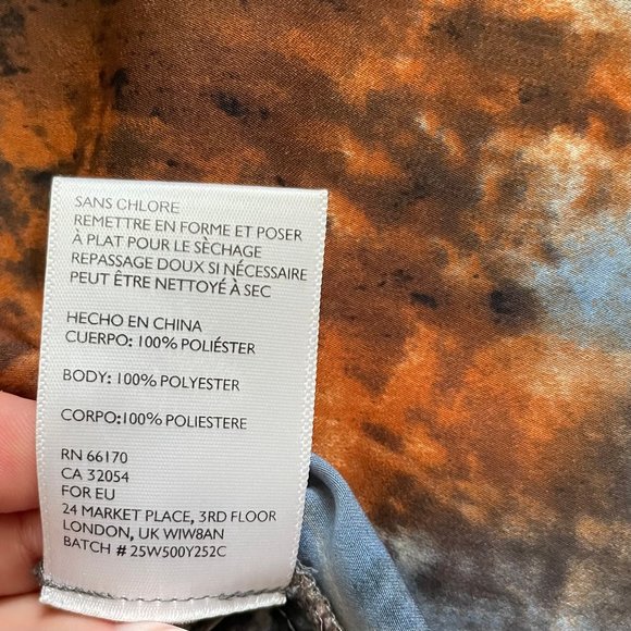 silence + noise marble satin t-shirt dress - Picture 6 of 8